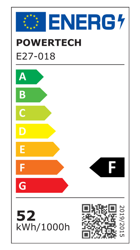 POWERTECH LED  E27-018, 4x  , 52W, 4000K, E27 E27-018