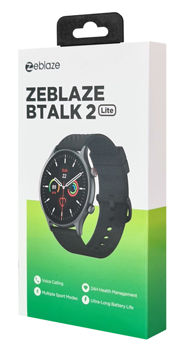 ZEBLAZE smartwatch Btalk 2 Lite, heart rate, 1.39 IPS, IP68, μαύρο BTALK2LITE-BK