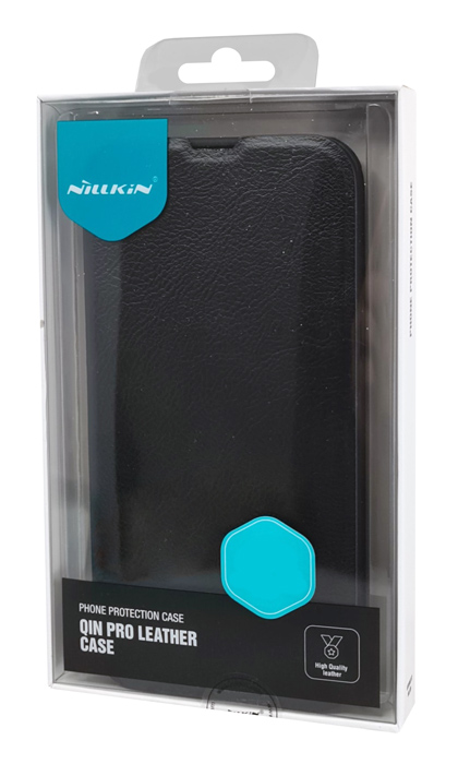 NILLKIN θήκη Qin Pro για iPhone 15 Pro Max, δερμάτινη, μαύρη 6902048265264