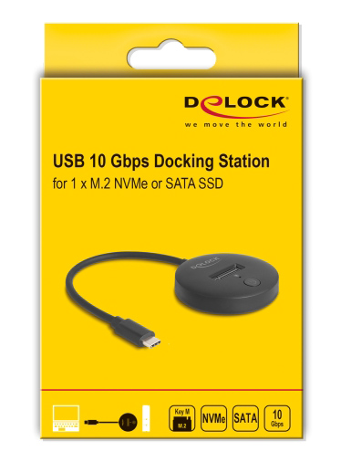 DELOCK docking station 64254  M.2 NVMe/SATA SSD, 10Gbps,  64254