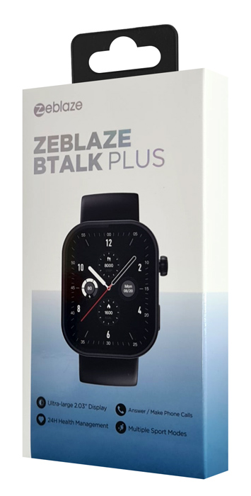 ZEBLAZE smartwatch Btalk Plus, heart rate, 2.03 IPS, IP68, μαύρο BTALKPLUS-BK