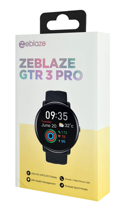 ZEBLAZE smartwatch GTR 3 Pro, heart rate, 1.43 AMOLED, IP68, μαύρο GTR3PRO-BK