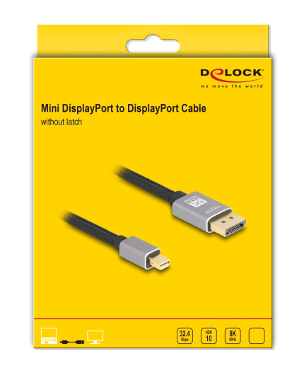 DELOCK  mini DisplayPort  DisplayPort 81091, 8K/60Hz, 32.4 Gbps, 1m,  81091