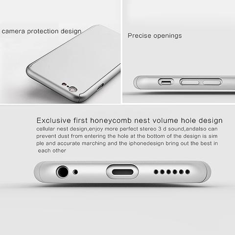 360 Full Cover & Temp.Glass iPhone 6/6s Plus Silver