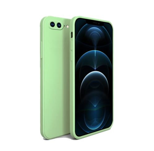 Bodycell Square Liquid Silicon Case iPhone 7/8 Plus Light Green