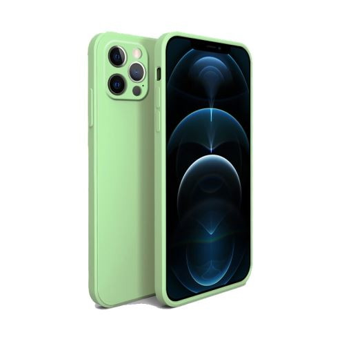 Bodycell Square Liquid Silicon Case iPhone 12 Pro  Light Green