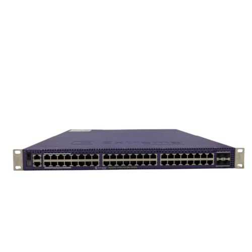 SWITCH EXTREME NETWORKS SUMMIT X460-48P 48-Ports Gigabit (4) 1G SFP POE+ /w 2xPSU (P/N: 800382-00-04), SUMMITSTACK-V80 MODULE (P/N: 800385-00-02) w/ Rkmnts