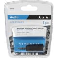 VIVANCO AUDIO ADAPTER 6.5mm JACK TO 3.5mm JACK black