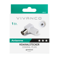 VIVANCO COAX ANGLED PLUG white