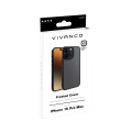 VIVANCO FROSTED COVER CAMERA PROTECTION IPHONE 15 PRO MAX semi transparent/black backcover