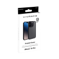 VIVANCO FROSTED COVER CAMERA PROTECTION IPHONE 15 PRO semi transparent/black backcover