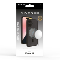 VIVANCO MAG SOLID ELITE COVER IPHONE 16 semi-transparent black backcover