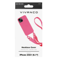 VIVANCO NECKLACE COVER IPHONE 13 pink backcover