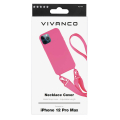 VIVANCO NECKLACE COVER IPHONE 12 PRO MAX pink backcover