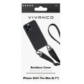 VIVANCO NECKLACE COVER IPHONE 13 PRO MAX black backcover