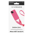 VIVANCO NECKLACE COVER IPHONE 13 MINI pink backcover