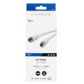 VIVANCO SAT CONNECTION CABLE F PLUG 1.5m white