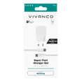 VIVANCO TRAVEL CHARGER PD 25W FOR SAMSUNG + DATA CABLE TYPE C white