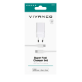 VIVANCO TRAVEL CHARGER MFI PD3.0 20W TYPE C PORT + LIGHTNING DATA CABLE white