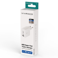 VIVANCO TRAVEL CHARGER PD 65W 2 X TYPE C / 1 X USB white