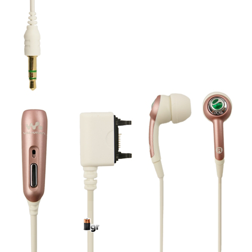 SONY-ERICSSON - ORIGINAL Handsfree HPM-70 STEREO WHITE/PINK, ΨΕΙΡΑ