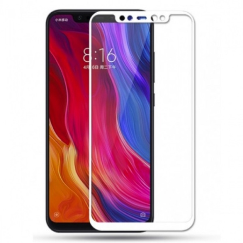 XIAOMI Mi 8 - TEMPERED GLASS 9H Hardness 0,3mm 3D ΑΣΠΡΟ