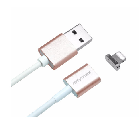 iMyMax ΜΑΓΝΗΤΙΚΟ ΚΑΛΩΔΙΟ USB LIGHTNING για Φόρτηση και Data Rose Gold