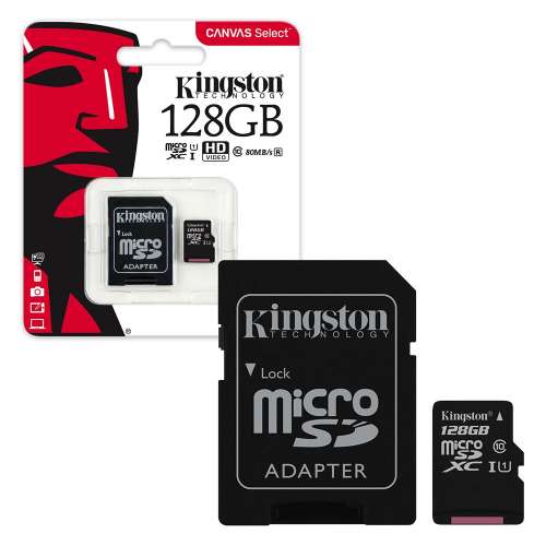 ΚΑΡΤΑ TRANSFLASH (microSDHC) 128GB KINGSTON + SD Adapter UHS-1 Class10