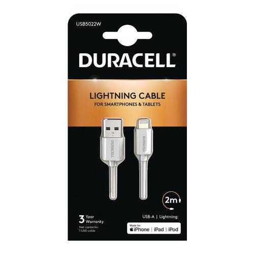   USB 2.0 Duracell USB A  MFI Lightning 2m 