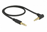 DELOCK Καλώδιο Jack stereo σε Jack stereo 4pin 3.5mm, 90°, μαύρο, 1m 85610