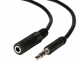 POWERTECH καλώδιο 3.5mm αρσενικό σε θηλυκό CAB-J009, 3m, μαύρο CAB-J009