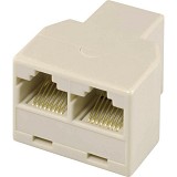 POWERTECH Αντάπτορας RJ45 (F) σε 2x RJ45 (F) CAB-N128, λευκό CAB-N128