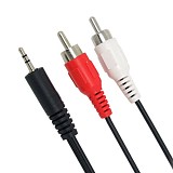 POWERTECH καλώδιο 3.5mm σε 2x RCA CAB-R007, 1.5m, μαύρο CAB-R007