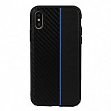 Samsung Galaxy A9 2018 Testa Moto Silicone Black/Blue