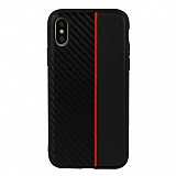 Samsung Galaxy A9 2018 Testa Moto Silicone Black/Red