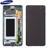 Samsung Galaxy S10 Lcd+Touch Screen+Frame Prism Blue ORIGINAL