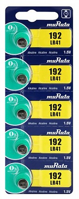 MURATA Αλκαλικές μπαταρίες LR41 MR-LR41, 1.5V, 5τμχ MR-LR41