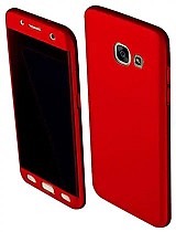 360 Full Cover & Temp.Glass Samsung A7 17 Red