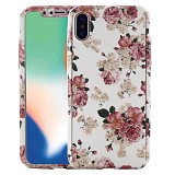 360 Full Cover Marble & Temp.Glass iPhone XS MAX MC30 Floral