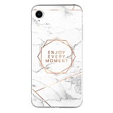 Silicon Marble Case iPhone XR SM16 White/Gold