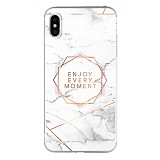 Silicon Marble Case iPhone XS MAX SM16 White/Gold