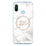 Silicon Marble Case Xiaomi Note6 Pro SM16 White/Gold