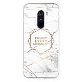 Silicon Marble Case Xiaomi Poco F1 SM16 White/Gold