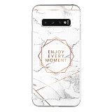 Silicon Marble Case Samsung S10 SM16 White/Gold