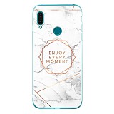 Silicon Marble Case Huawei Y9 2019 SM16 White/Gold