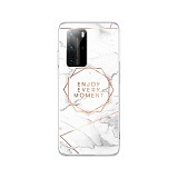 Silicon Marble Case Huawei P40 Pro SM 16 White/Gold