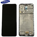 Samsung Galaxy A21s Lcd+Touch+Frame Black ORIGINAL