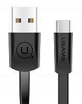 USAMS Καλώδιο USB σε USB-C US-SJ200, 10W, 1.2m, μαύρο SJ200TC01