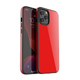 Bodycell Back Cover Glass + Aluminium Bumper For iPhone 12 Pro Max Red