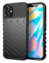 POWERTECH Θήκη Carbon MOB-1558 για  iPhone 12 min, μαύρη MOB-1558